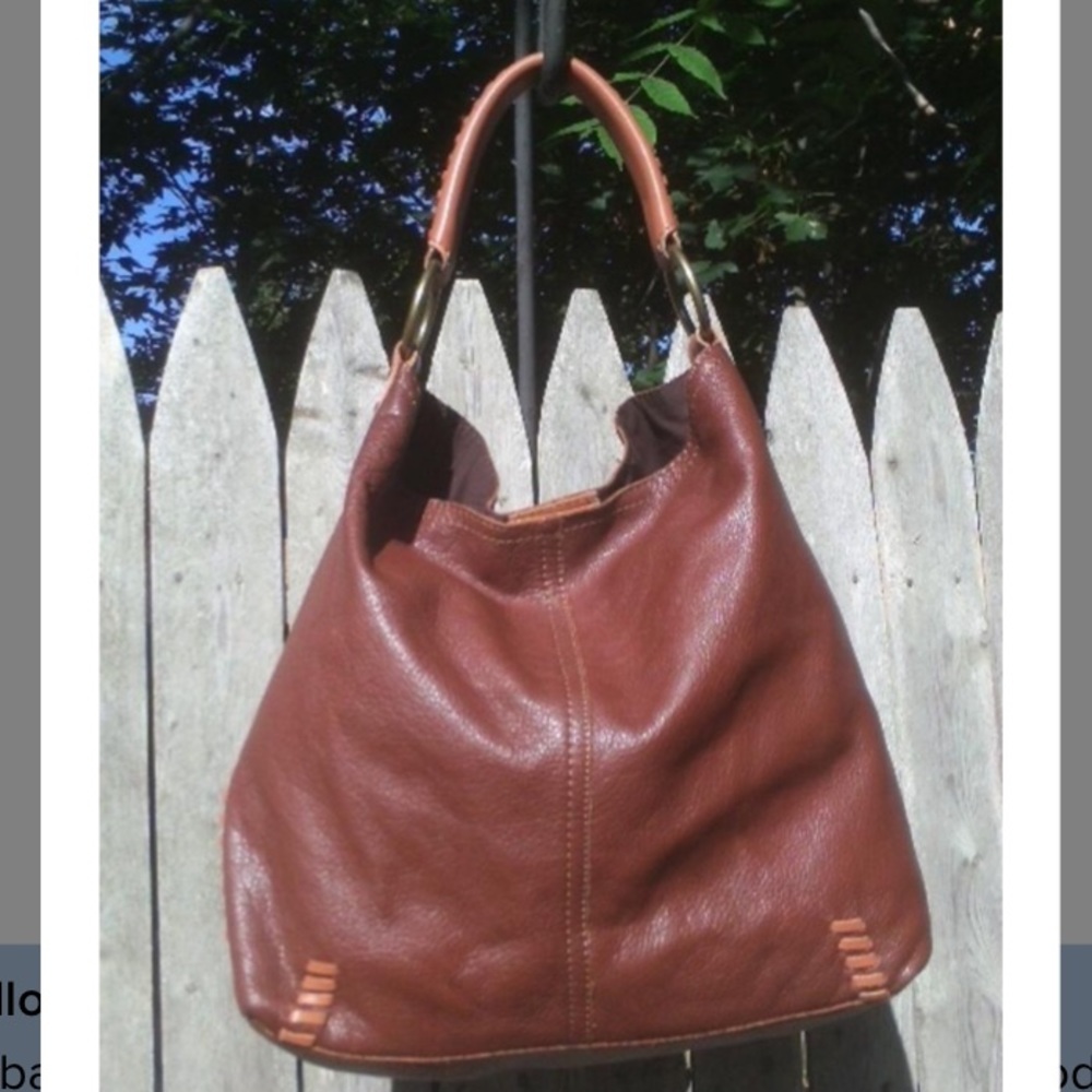 Lucky Brand Whipstitch Leather Hobo